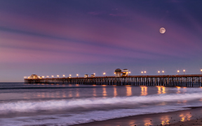 pier and moon